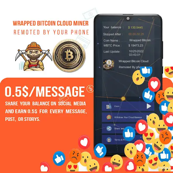 Play Wrapped Bitcoin Cloud miner as an online game Wrapped Bitcoin Cloud miner with UptoPlay