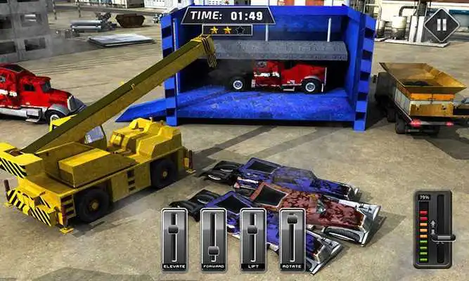 Play Wrecked Truck Crusher Crane 3D