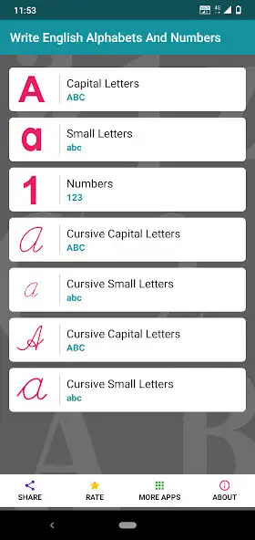 Play Write Alphabets and Numbers  and enjoy Write Alphabets and Numbers with UptoPlay