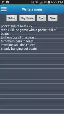 Play Write Songs Notepad