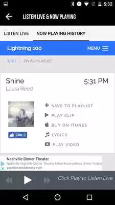 Play WRLT Lightning 100 Nashville
