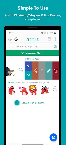 Play WSTicK - Sticker Maker as an online game WSTicK - Sticker Maker with UptoPlay