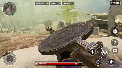 Play WW2 Gunner- World War Strike - Gun Shooting battle as an online game WW2 Gunner- World War Strike - Gun Shooting battle with UptoPlay