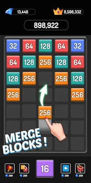 Play X2 Blocks: 2048 Number Games as an online game X2 Blocks: 2048 Number Games with UptoPlay