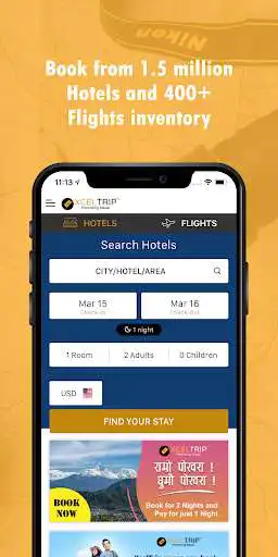 Play XcelTrip - Book Hotel  Flight as an online game XcelTrip - Book Hotel  Flight with UptoPlay