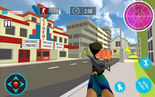 Play Xfield Mini Toon Paintball Shooting Paint Strike as an online game Xfield Mini Toon Paintball Shooting Paint Strike with UptoPlay