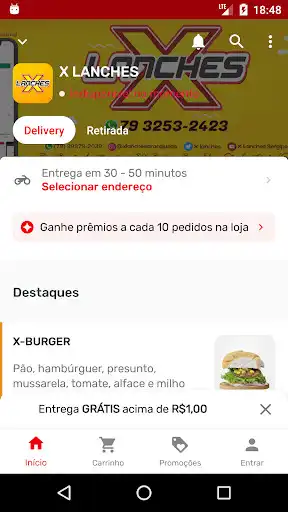 Play APK X Lanches Sergipe  and enjoy X Lanches Sergipe with UptoPlay com.delivery.crawLanches