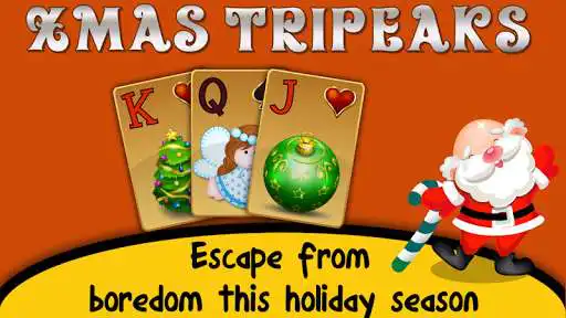 Play Xmas TriPeaks, card solitaire  and enjoy Xmas TriPeaks, card solitaire with UptoPlay