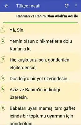 Play Yasin Surat Turkish