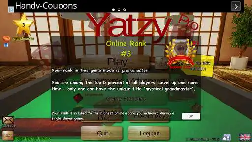 Play Yatzy 3D as an online game Yatzy 3D with UptoPlay