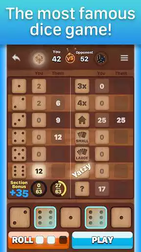 Play Yatzy: Dice Game Online as an online game Yatzy: Dice Game Online with UptoPlay