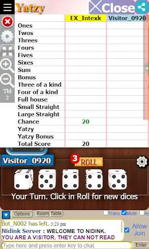 Play Yatzy Nidink as an online game Yatzy Nidink with UptoPlay