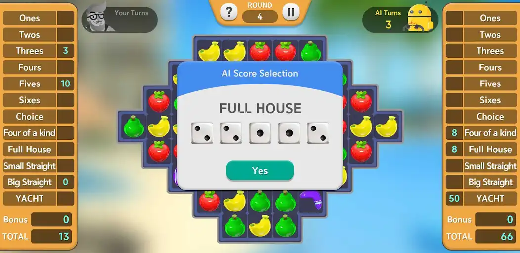 Play Yatzy Puzzle Dice: Random Roll as an online game Yatzy Puzzle Dice: Random Roll with UptoPlay