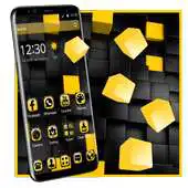 Free play online Yellow Black Cube Theme APK