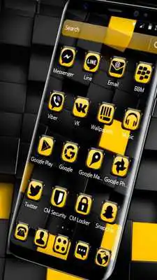 Play Yellow Black Cube Theme