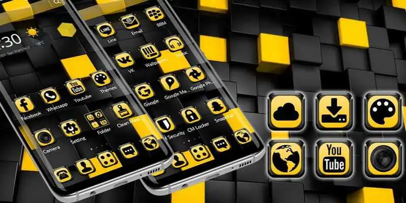 Play Yellow Black Cube Theme