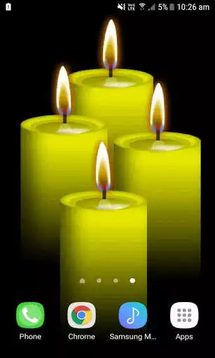 Play Yellow Candles Live Wallpaper