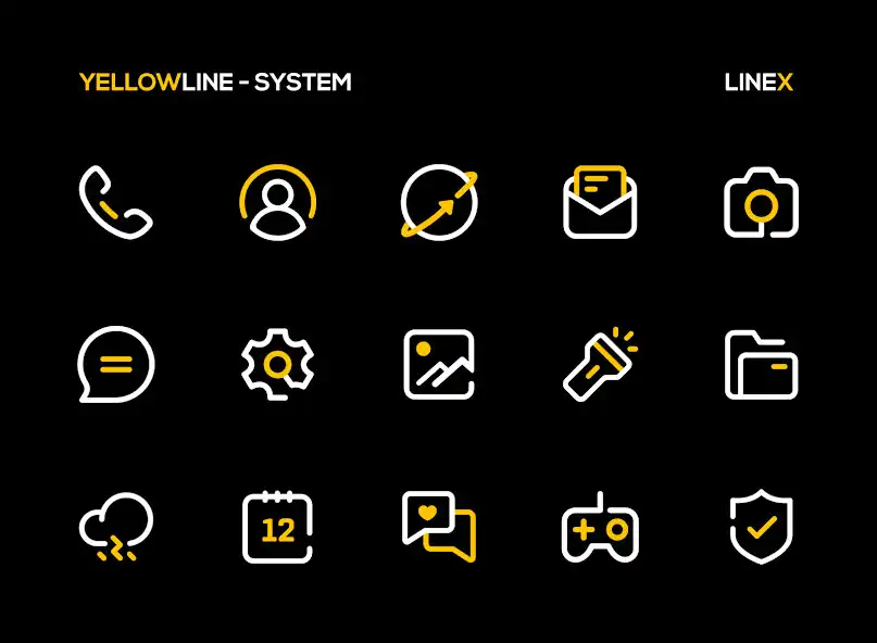 Play YellowLine Icon Pack : LineX as an online game YellowLine Icon Pack : LineX with UptoPlay