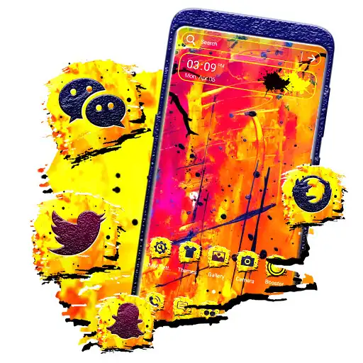 Play Yellow Red Painting Theme APK