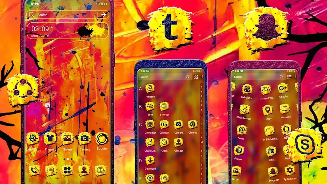 Play Yellow Red Painting Theme as an online game Yellow Red Painting Theme with UptoPlay