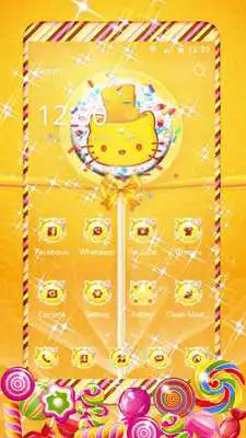 Play Yellow Sweet Lollipop Bowknot Theme