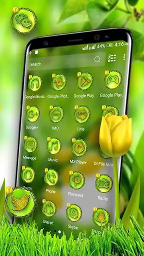 Play Yellow Tulip Launcher Theme as an online game Yellow Tulip Launcher Theme with UptoPlay