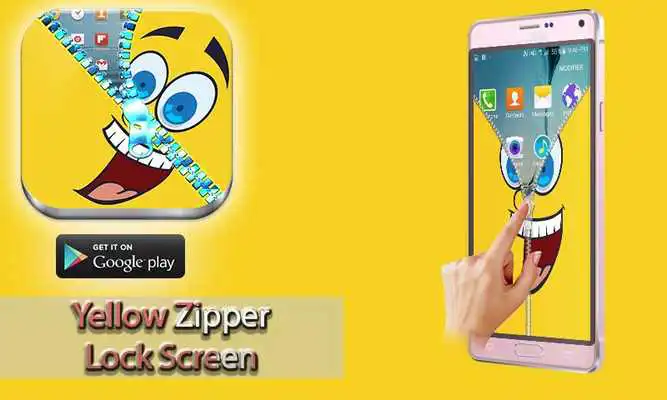 Play Yellow Zipper Lock Screen