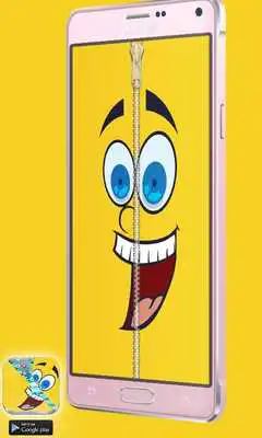 Play Yellow Zipper Lock Screen