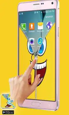 Play Yellow Zipper Lock Screen