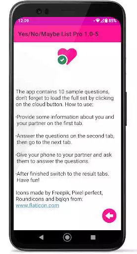 Play Yes/No/Maybe list for couples as an online game Yes/No/Maybe list for couples with UptoPlay