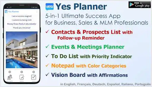 Play Yes Planner for Direct Selling, Business and MLM  and enjoy Yes Planner for Direct Selling, Business and MLM with UptoPlay
