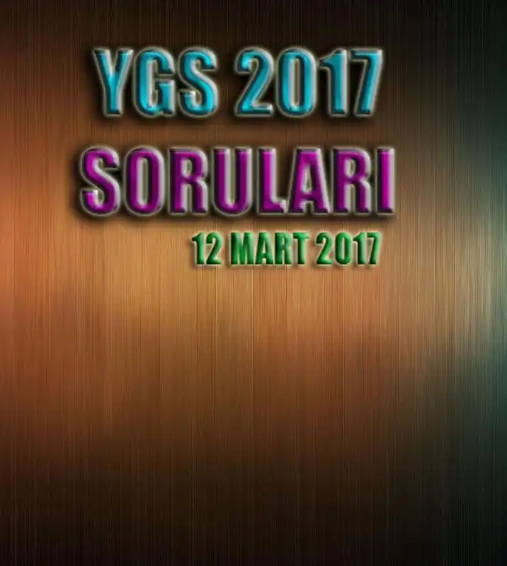 Play YGS 2017 Sorular - Cevaplar