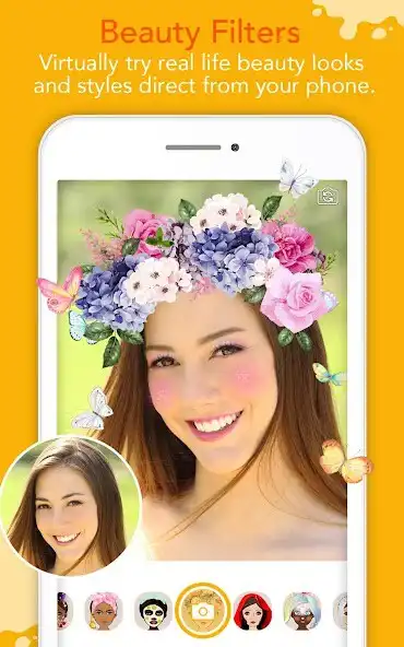 Play YouCam Fun - Snap Live Selfie  as an online game YouCam Fun - Snap Live Selfie  with UptoPlay
