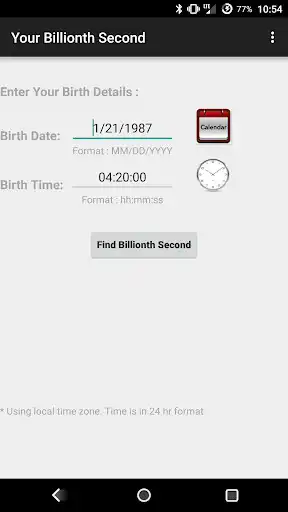 Play Your Billionth Second Birthday  and enjoy Your Billionth Second Birthday with UptoPlay