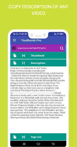 Play Youthumb Pro - Download Thumbnail ,Copy Tags & etc as an online game Youthumb Pro - Download Thumbnail ,Copy Tags & etc with UptoPlay