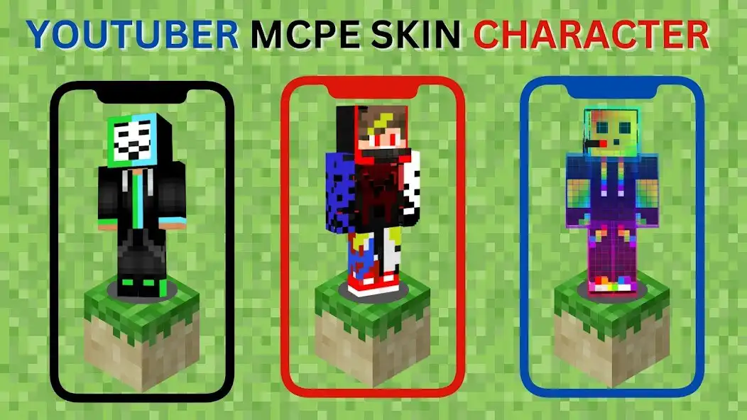 Play Youtuber Skins for MCPE as an online game Youtuber Skins for MCPE with UptoPlay