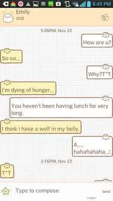 Play Yummy(Dumpling) go sms theme