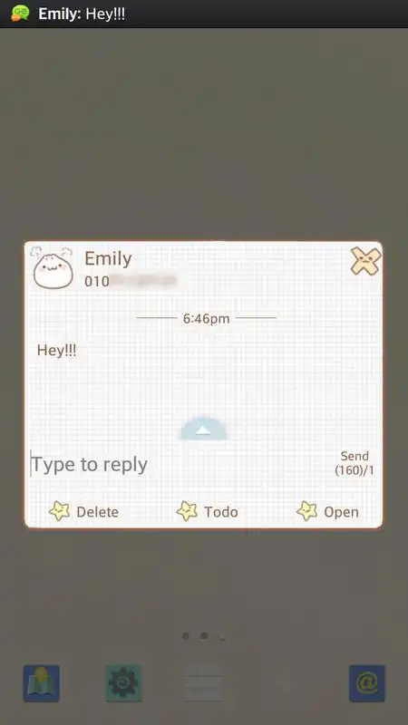 Play Yummy(Dumpling) go sms theme