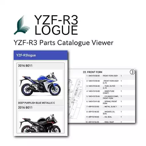 Run free android online YZF-R3 parts catalogue viewer APK