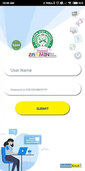Play Zaamin High School Parent App as an online game Zaamin High School Parent App with UptoPlay