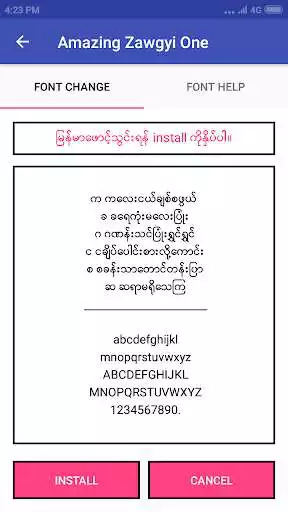 Play Zawgyi Font Changer