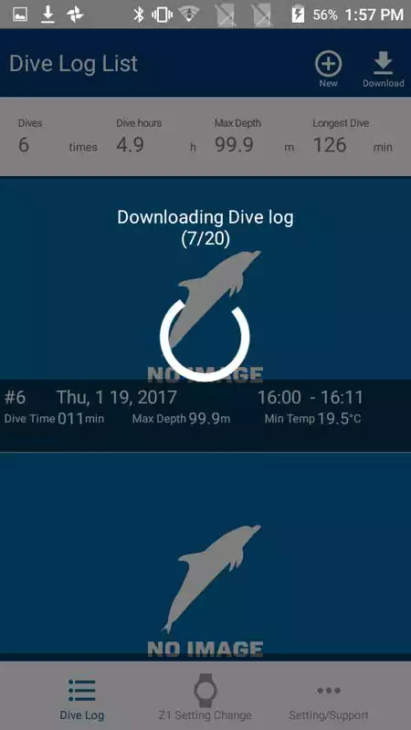 Play Z dive log