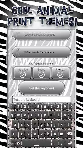 Play Zebra Keyboard Themes