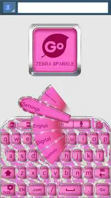 Play Zebra Sparkle Pink Keyboard