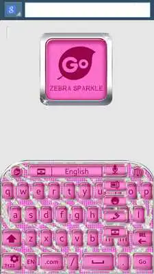 Play Zebra Sparkle Pink Keyboard