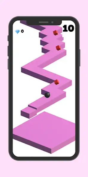 Play Zig Zag Ball - Classic Game as an online game Zig Zag Ball - Classic Game with UptoPlay
