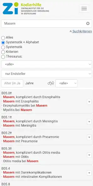 Play Zi-Kodierhilfe App as an online game Zi-Kodierhilfe App with UptoPlay