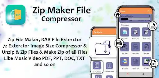 Play Zip maker File Compressor  and enjoy Zip maker File Compressor with UptoPlay