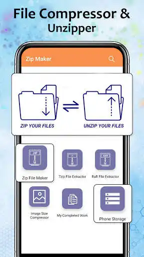 Play Zip maker File Compressor as an online game Zip maker File Compressor with UptoPlay