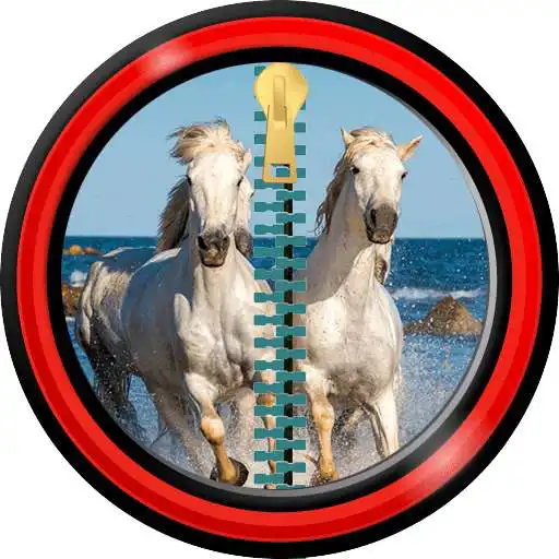 Free play online Zipper Lock Screen – Horses  APK